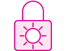 
Locks in tan feature